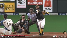 ▲軟銀巴倫汀（Wladimir Balentien）這球直擊札幌巨蛋屋頂。（圖／翻攝自太平洋聯盟TV）