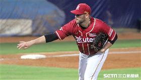 ▲樂天桃猿先發投手威拉諾。（圖／記者劉彥池攝影）