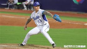 ▲富邦悍將終結者陳鴻文。（圖／記者劉彥池攝影）