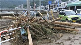 日本,九州,熊本,豪雨,SOS,災情（圖／美聯社／達志影像）