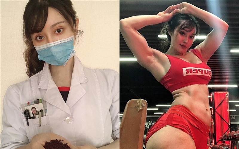 最美中醫裸體倒立　孕肚全是肌肉超狂