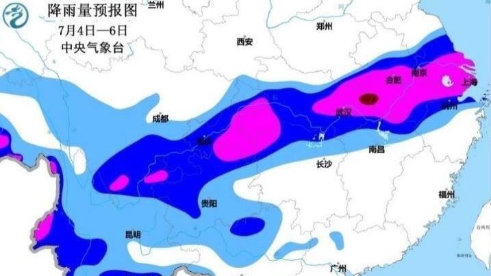 長江中下游豪雨　水位將超過警戒線