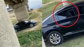 橋墩下見轎車「激烈晃動」　10秒高清片流出：測試避震啦
圖／翻攝自臉書「爆廢公社」