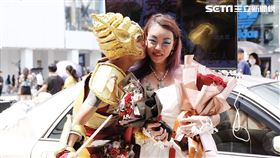 「法拉利姊」張婷婷與「吃屎哥」游兆霖。（圖／記者林聖凱攝影）