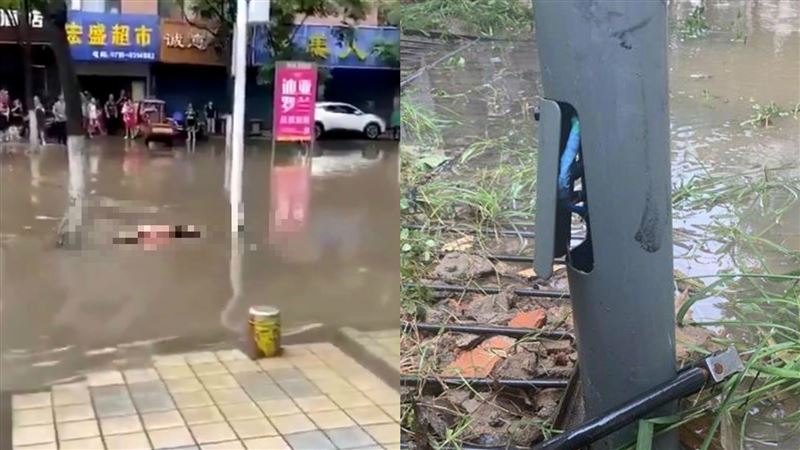 三峽大壩洩洪下游慘況　積水漂浮屍