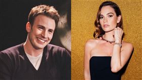 美國隊長,Chris Evans,灰姑娘,Lily James,約會,公園　圖／翻攝自Instagram