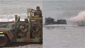  陸軍在台中清水甲南海灘進行第五作戰區「三軍聯合反登陸作戰實彈操演」全兵力任務訓練。（圖／資料畫面）
