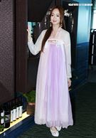 星光二班程依禾瑤身一變為遊戲公司高層，古裝扮相為自家遊戲代言。（記者邱榮吉/攝影）