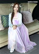 星光二班程依禾瑤身一變為遊戲公司高層，古裝扮相為自家遊戲代言。（記者邱榮吉/攝影）