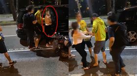 賓士,高雄,拉扯,診所,感情(翻攝畫面)