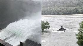 千島湖,涼亭淹沒,組合圖