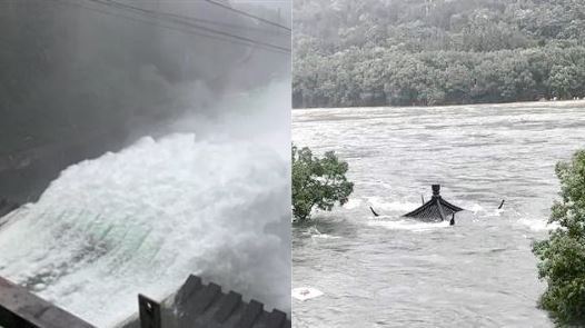 千島湖9孔洩洪…驚人直擊曝涼亭淹沒