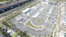 國研院台灣智駕測試實驗室場域國研院與TUV萊因近期簽署合作備忘錄，圖為位於台南沙崙的封閉式自駕車測試場域，提供自駕車、車輛零組件、車用電子相關廠商在場域中進行混合車流的實境測試。（國研院提供）中央社記者蘇思云傳真  109年7月10日