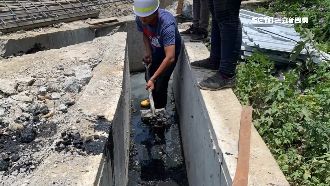 綠美化公路施工　水溝卻塞滿「石塊」