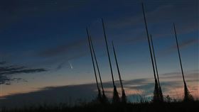 今年新發現彗星　本週天亮前皆可見（1）中央氣象局技士鄭振豐表示，本週天亮前在東北方低空都可以看到今年3月才剛發現的彗星C/2020 F3（NEOWISE）。（鄭振豐提供）中央社記者余曉涵傳真　109年7月10日