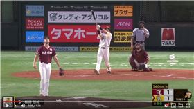 ▲柳田悠岐敲出再見全壘打，樂天終結者夏刮（JT Chargois）投4球吞敗。（圖／翻攝自太平洋聯盟TV）