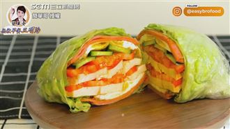生菜取代吐司做三明治　零澱粉超清爽