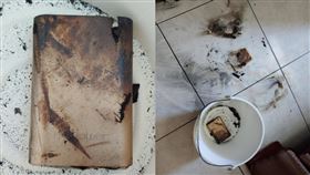 行動電源「突自爆」燒成焦黑（圖／當事人授權提供）
