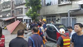 永和公寓坍塌。（圖／仁愛里里長李天助提供）