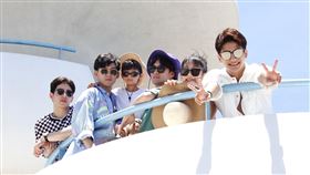 為響應「安心旅遊+三倍券」沈建宏帶隊率領旗下師弟妹張又瑋、蔡詩羽、黃士杰、郭宇宸、葉小毅同遊澎湖五天四夜。圖／達騰娛樂提供