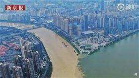 中國,湖南,湘江,瀏陽江,鴛鴦鍋,河面（圖／翻攝自秒拍）