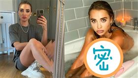 吉奧基·哈里森裸身浸浴缸引熱議。（圖／翻攝自georgialouiseharrison IG）