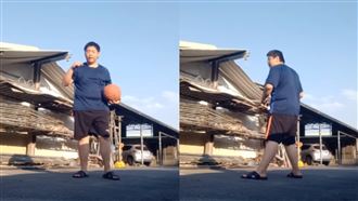 中二男搭搭搭教籃球　連陳柏惟也跪了