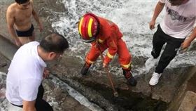 （圖／翻攝自澎湃新聞）中國,浙江,水庫,排水口,溺斃