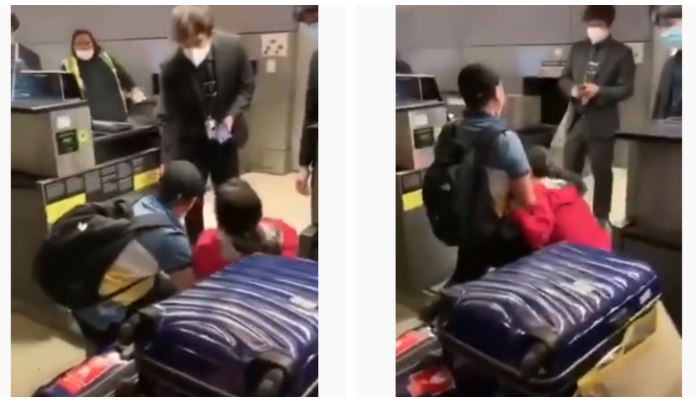中國人機場崩潰…跪地哭吼讓我上機吧