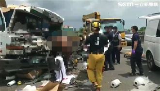 貨車撞聯結車　駕駛急轉車頭捨命救母