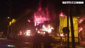 台中,清水,汽車維修廠,火災　翻攝畫面