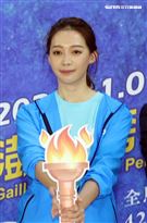 名模王心恬代言「2020菊島澎湖跨海馬拉松」報名啟動記者會。（記者邱榮吉/攝影）