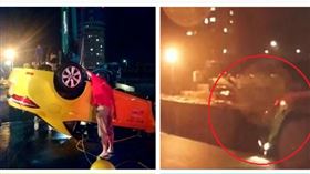 計程車墜海（圖／翻攝畫面）