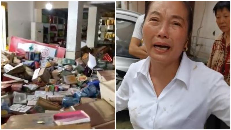30倉庫全被淹　陸女損失8千萬痛哭