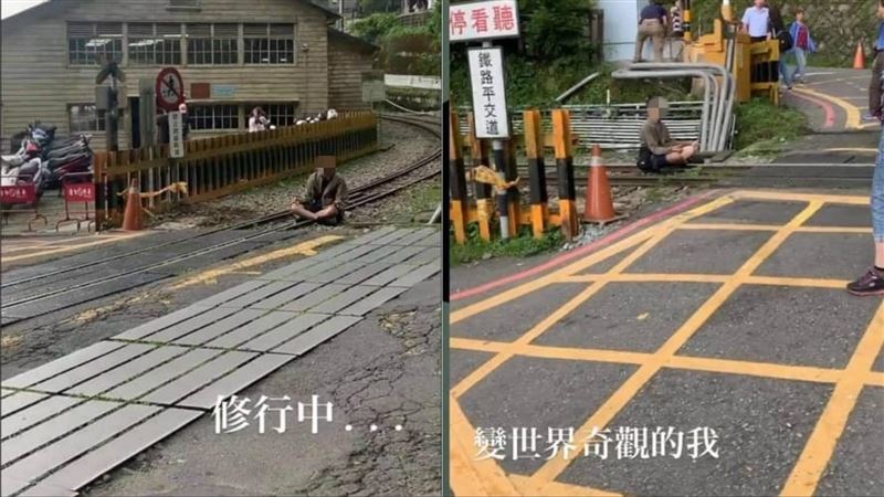 男坐阿里山鐵軌喊「修行」　網傻眼