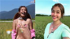 小嫻,打工換宿,比基尼,濕身。翻攝自臉書