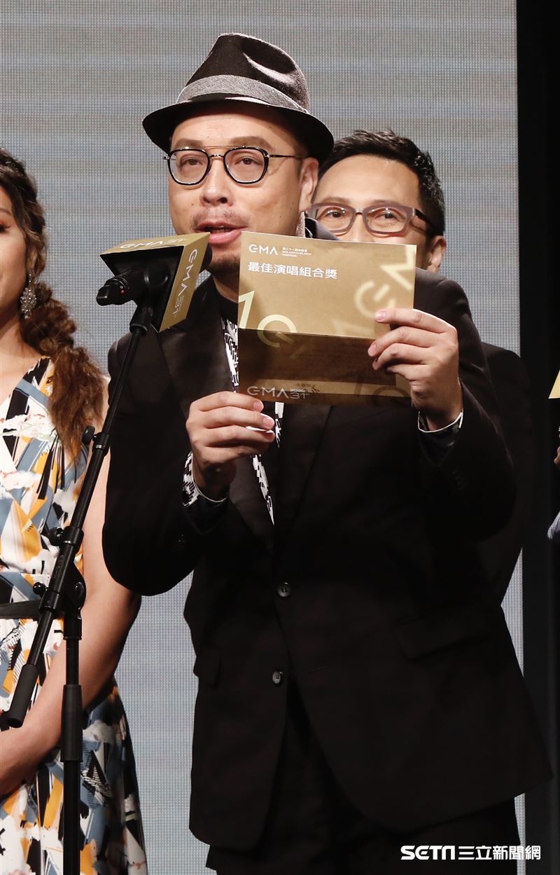 金曲獎入圍名單公布，揭獎嘉賓李千那、孫盛希、官零芝、黃宣及主席陳鎮川。（圖／記者林聖凱攝影）