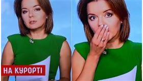 瑪麗卡報新聞時門牙掉落。（圖／翻攝自instagram@marichkapadalko）