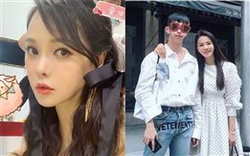 伊能靜與小哈利合照皆後製過臉蛋不曝光。微博