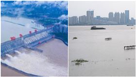 三峽大壩,長江武漢段（圖／翻攝自人民日報微博、新華視點微博）