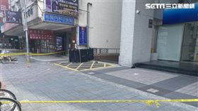 台北市南京東路女子墜樓身亡現場。（圖／讀者提供）
