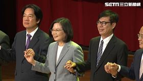 民進黨19屆第一次全代會,蔡英文,陳其邁,賴清德,蘇貞昌,會場梅花座