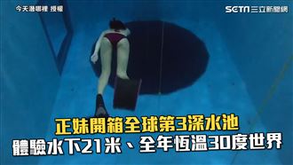 全球第3深水池　體驗水下21米世界