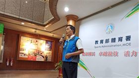 體育署副署長王水文回應動滋券網頁當機問題。（圖／記者陳弋攝影）