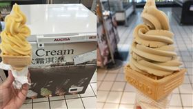 有網友在臉書「家樂福好物分享&討論」區發文表示，換免費的霜淇淋（圖／翻攝臉書「家樂福好物分享&討論」區）