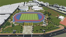 鳳山運動園區興建地下停車場，2021年底完工、614格小型車停車位可紓解鳳山地區停車供給（圖／高雄市政府）