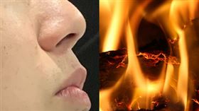 兒子只要聞到燒焦味，就能碰上與火災有關的事。（左圖／資料照，右圖／取自Pixabay）