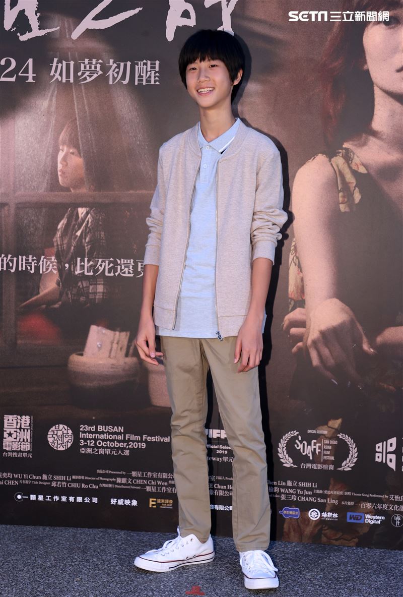 「野雀之詩」首映會演員高於夏。（記者邱榮吉/攝影）