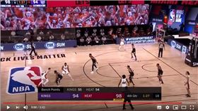 ▲NBA熱身賽閉門打，熱火出奇招放觀眾影像還喊防守。（圖／翻攝自YouTube）