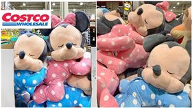 好市多趴睡米奇米妮，網友授權提供